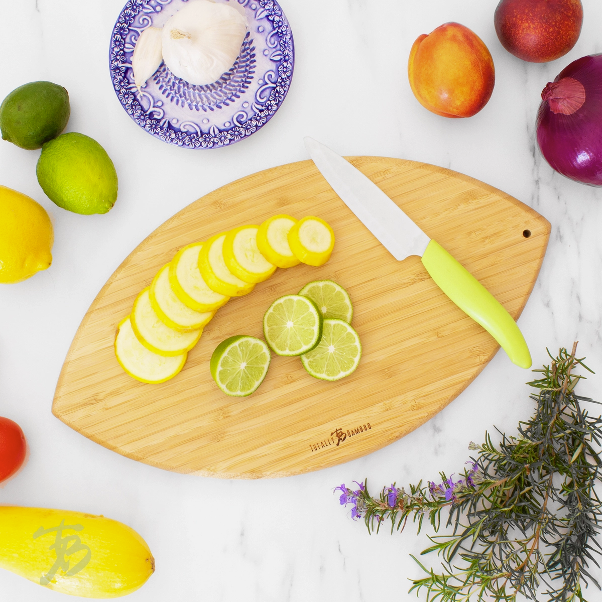 Wilton Warriors Bamboo Football Shaped Cutting Board
