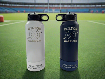 Wilton Warriors 32oz Water Bottle - Laser Engraved